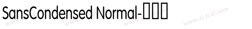 SansCondensed Normal字体转换